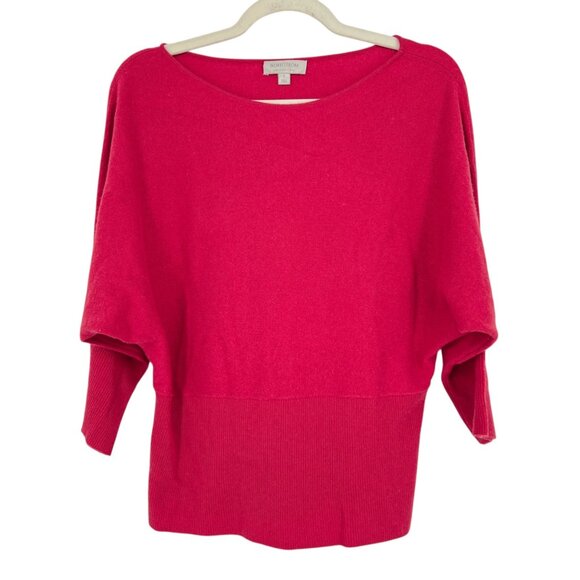 Nordstrom Collection Cashmere Boatneck Batwing Sweater Pink Size Small - Picture 1 of 8